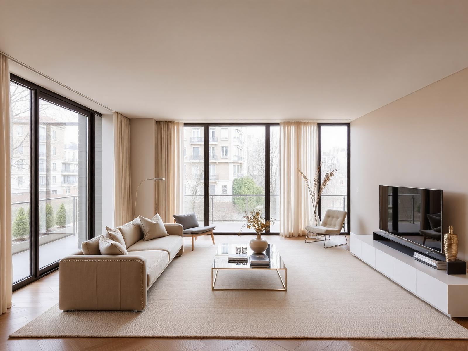 Intérieur d'appartement moderne et lumineux, vente immobilière à Saint-Étienne